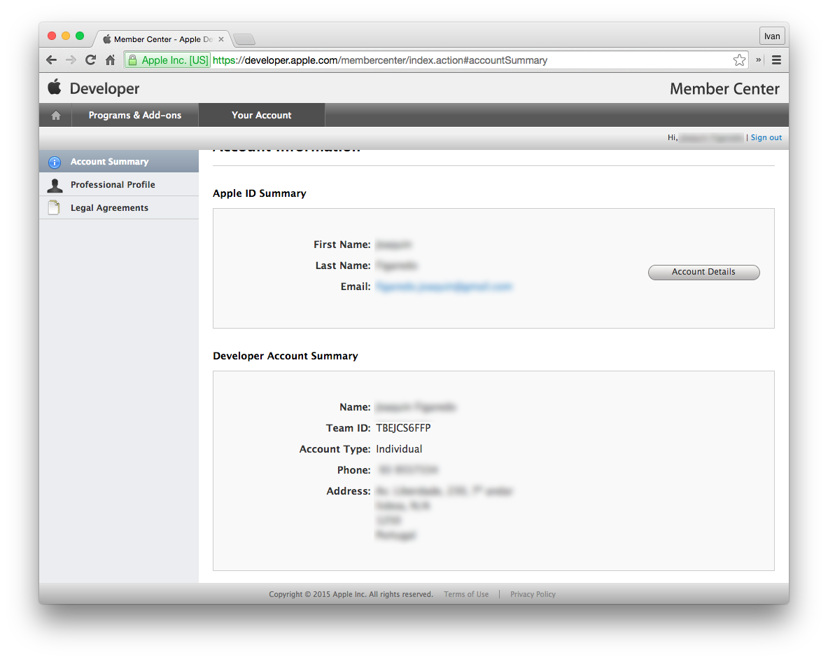 This is the page that has your TEAM_ID, that you have to copy/paste into apple-app-site-association file