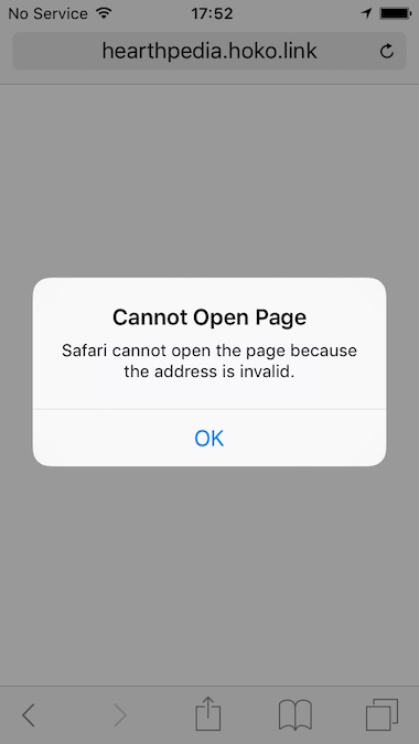 Safari popup showing the annoying and unfriendly popup