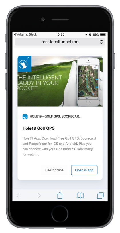 New Smart Link preview from one of our partners, Hole19