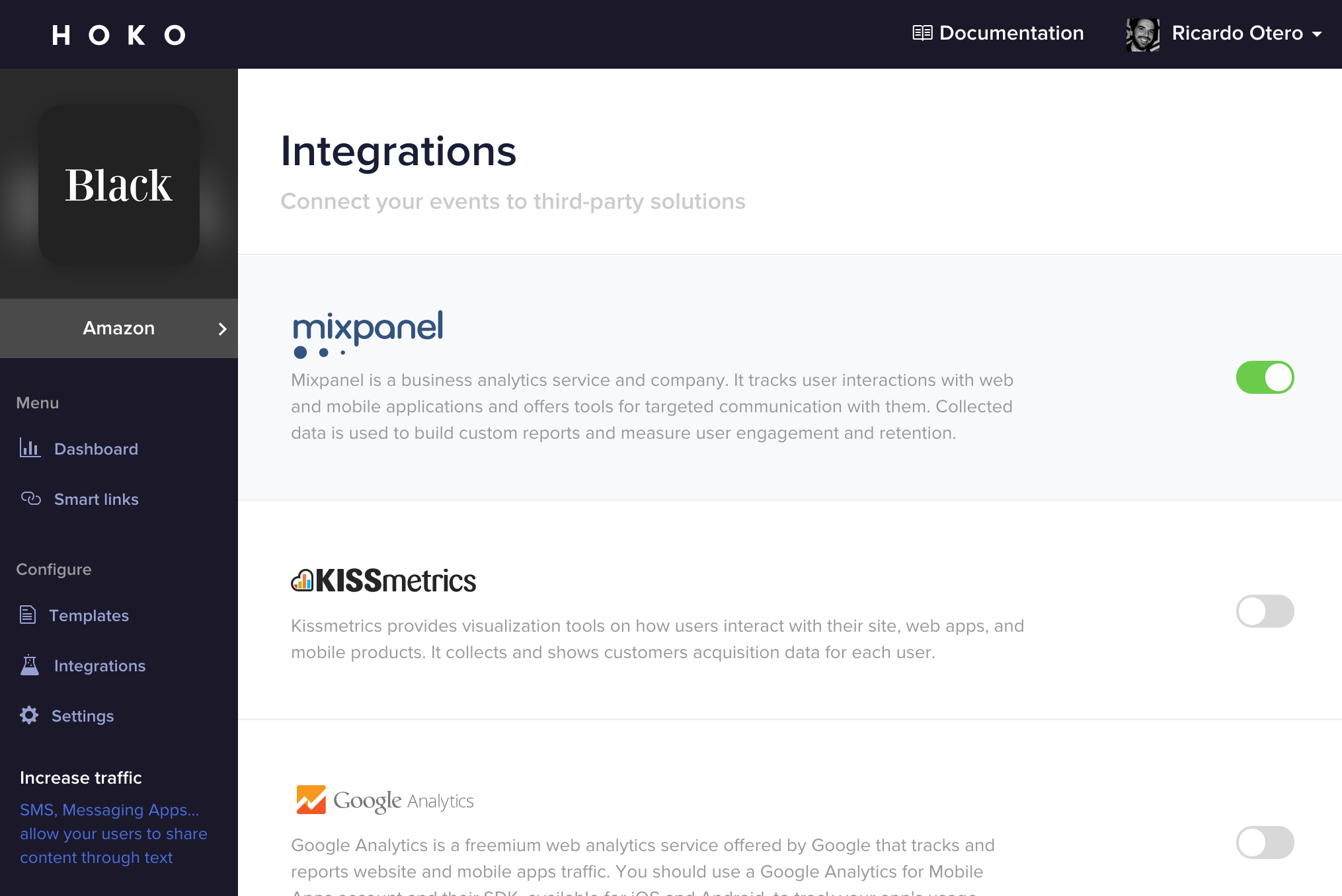 List of integrations